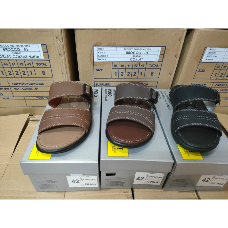 SANDAL LAKI MERK POLO ORIGINAL