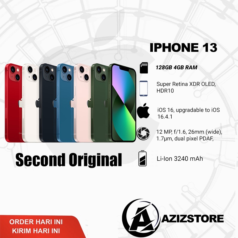 13 SECOND ORIGINAL AMAN NO MINUS98% 128GB/256GB