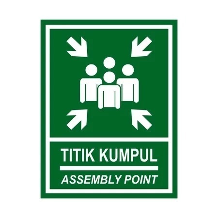 

STIKER SIGN TITIK KUMPUL ASSEMBLY POINT STICKER LABEL K3 RAMBU 23x30CM