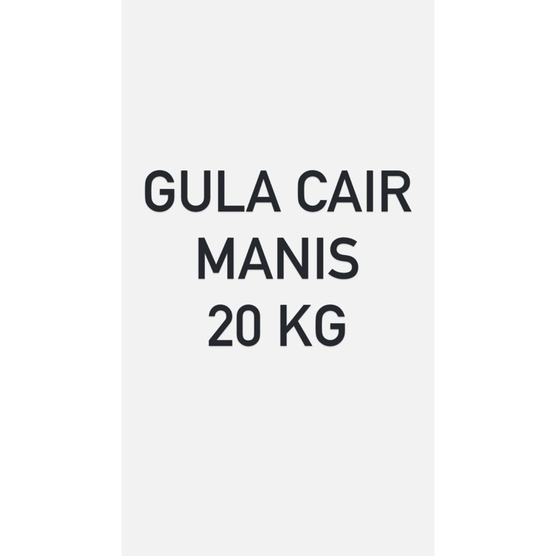 

Gula cair 20 kg manis nyelekit/Fruktosa/Fructose