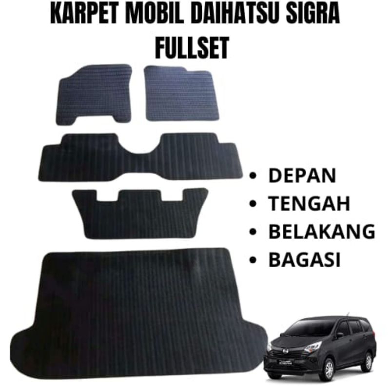 karpet Mobil Daihatsu Sigra fullset Alas Kaki Matras Mobil Daihatsu Sigra fullset