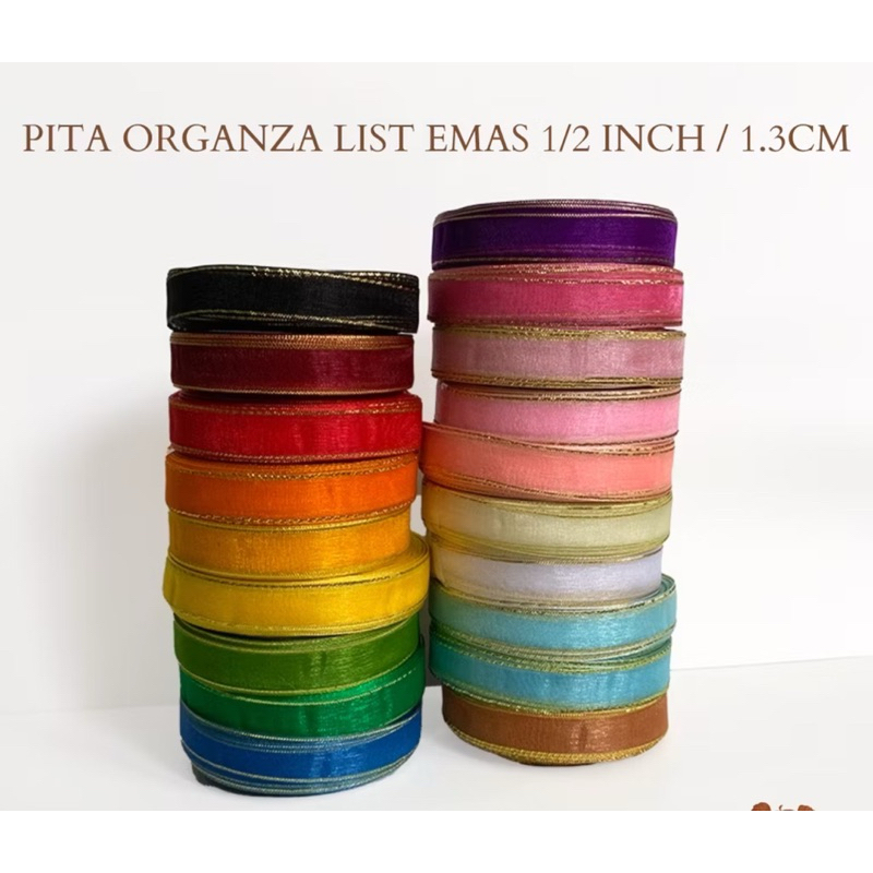 

PITA ORGANDI LIST EMAS 1/2 INCH ( 1.2 CM )