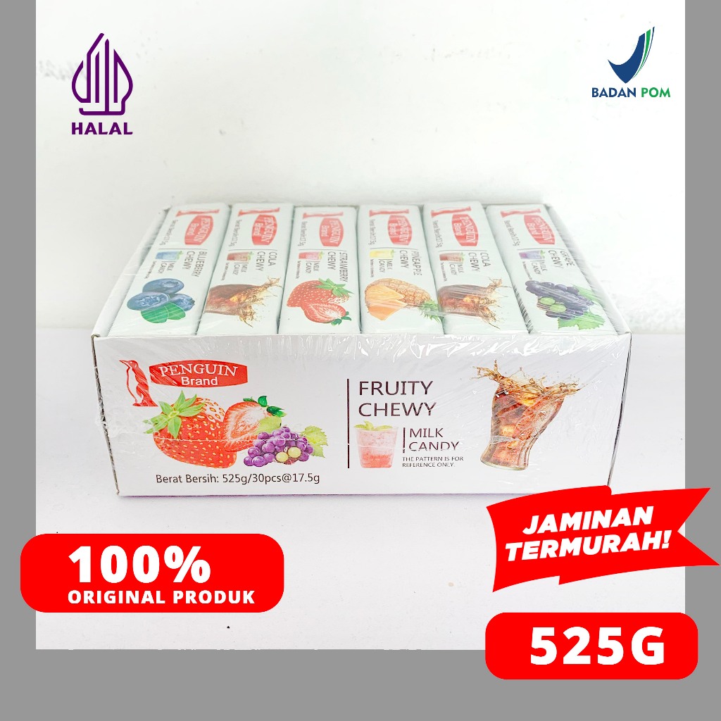

Ay00! PENGUIN BRAND PERMEN CHEWY MILK CANDY ISI 30PCS PERMEN SUSU KENYAL 525 GRAM