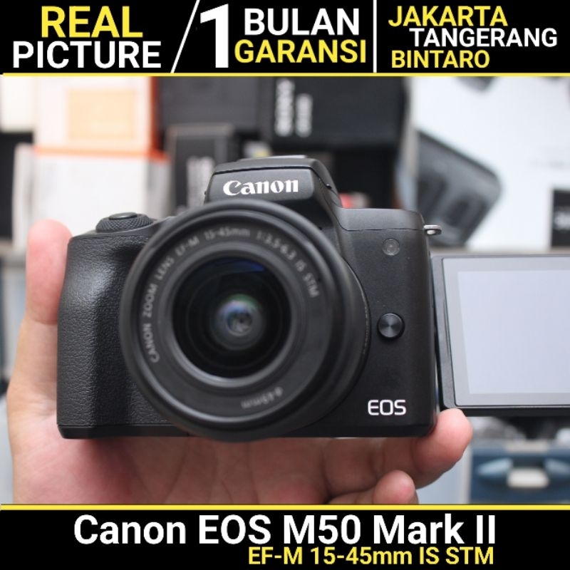 Canon M50 mark II Kit 15-45mm IS STM BEKAS