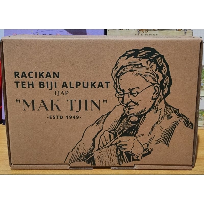 

Racikan teh biji Alpukat asli tjap " MAK TJIN " dijamin ORIGINAL
