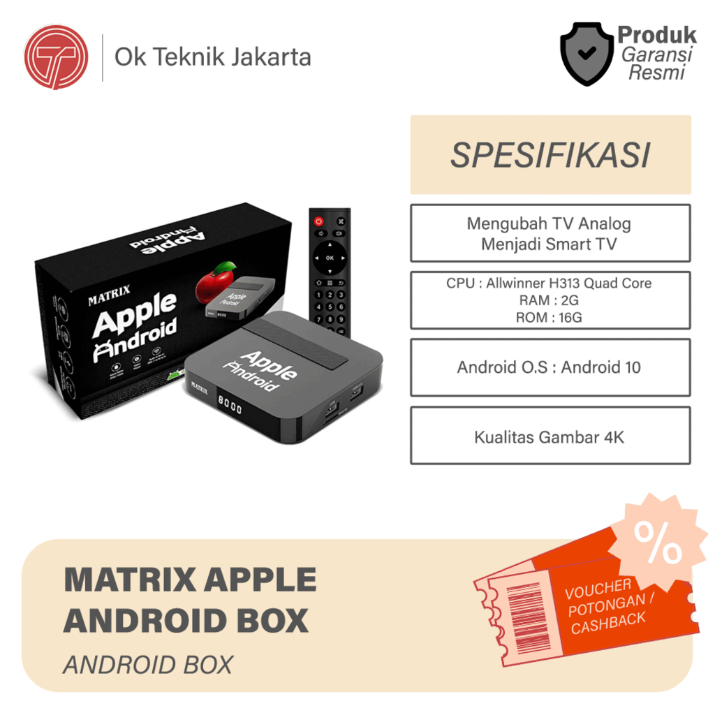 TERBARU MATRIX Apple Android TV Box / Android TV / APPLE ANDROID 2025 / TV BOX ANDROID