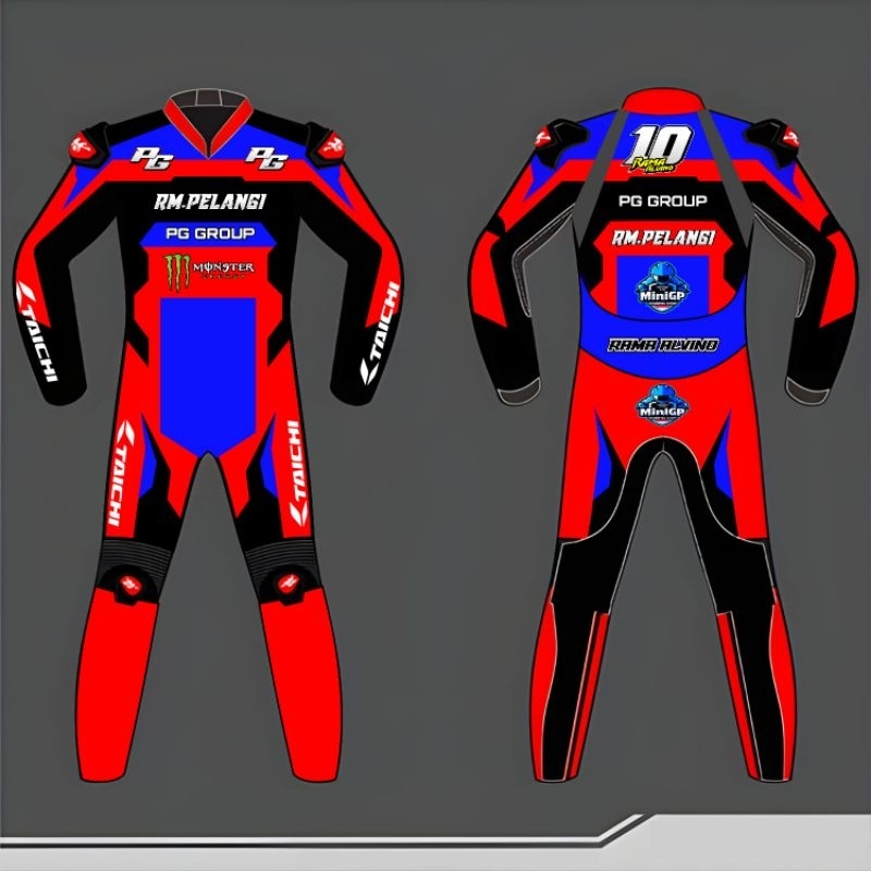 Wearpack balap road race anak & Dewasa costum bebas