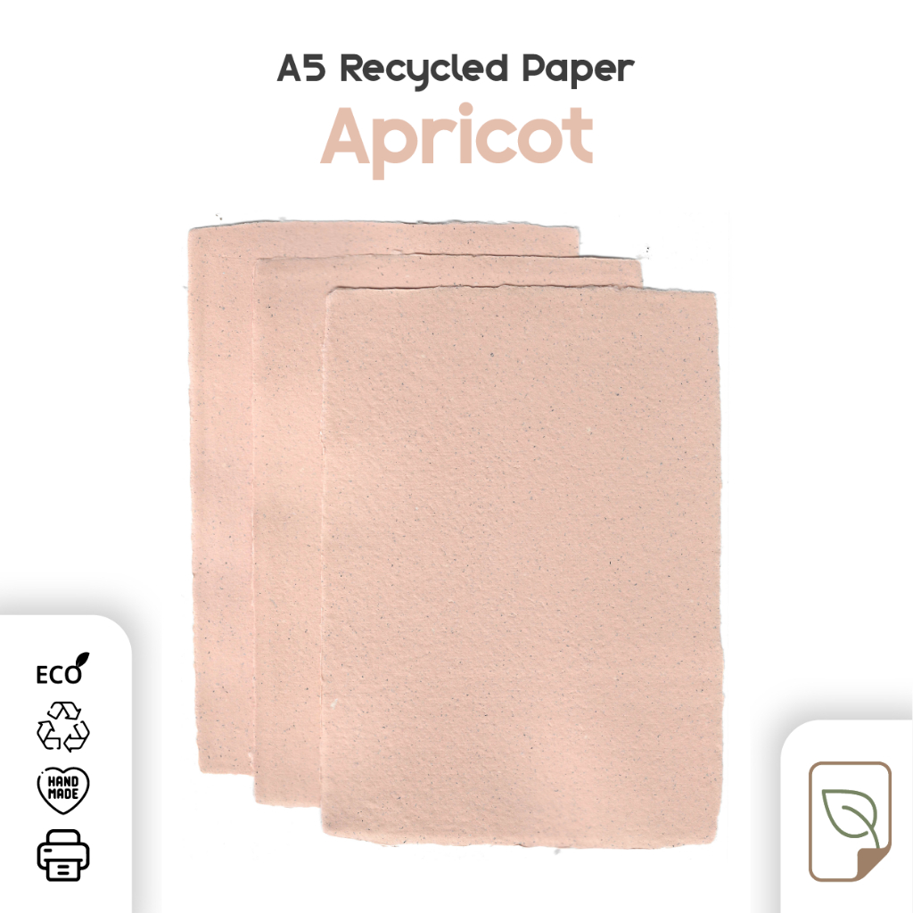 

[APRICOT] A5 Kertas Daur Ulang / Recycle Paper / Handmade / by Pulpyrus