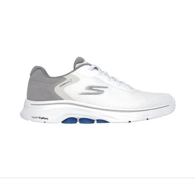 SEPATU CASUAL PRIA SKECHERS GO WALK 7 WHITE GREY