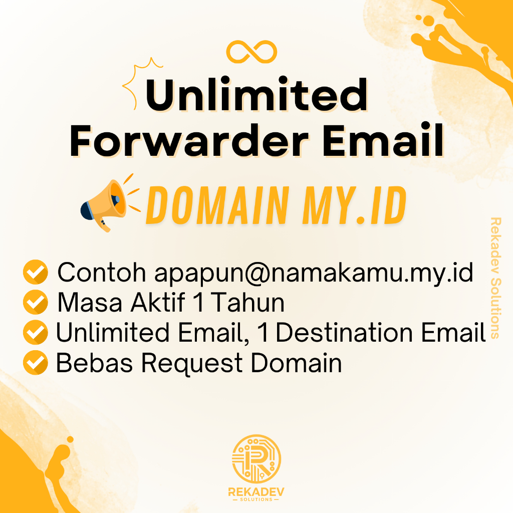 Unlimited Forwarder Email - Bebas Request Domain - 1 Tahun