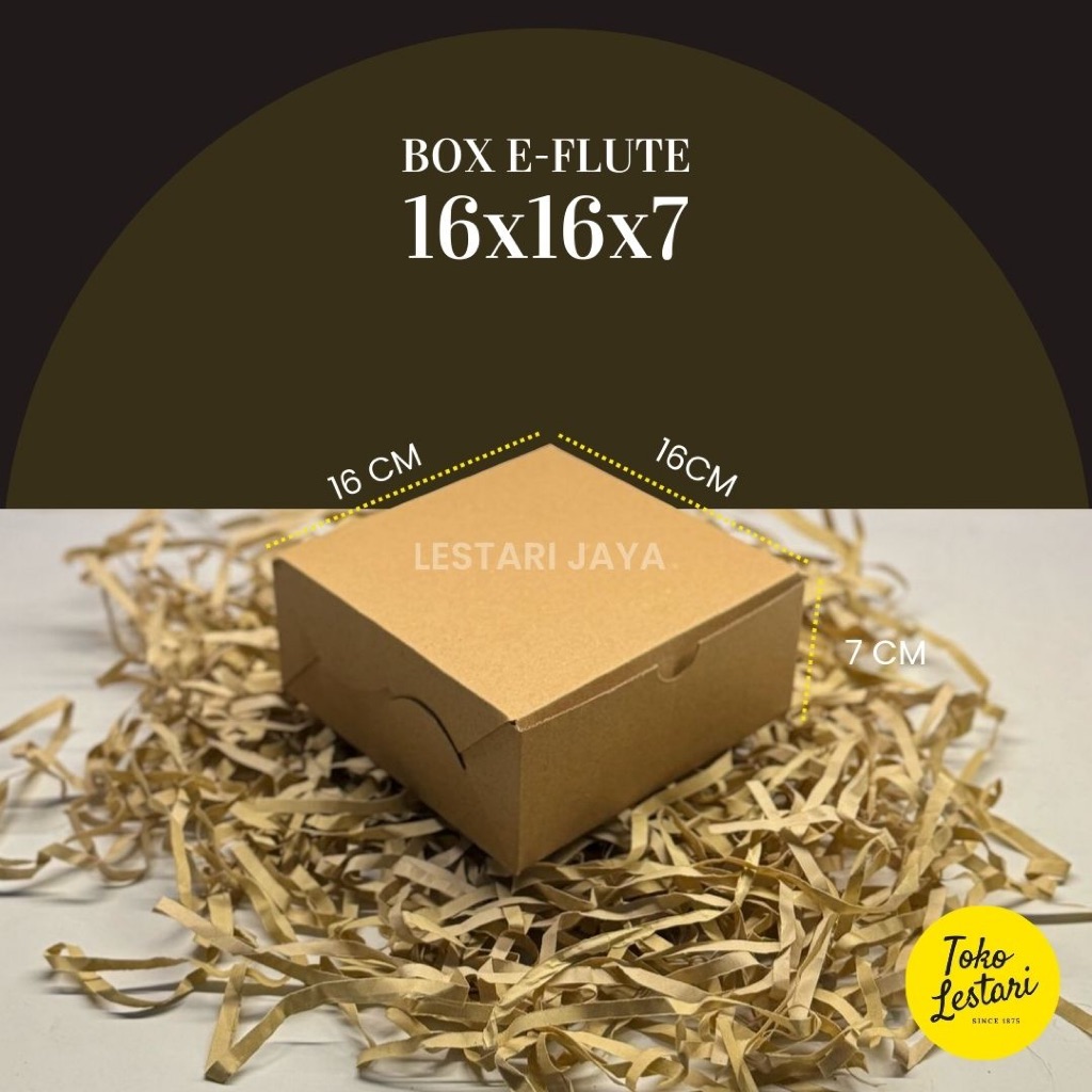 

Box Kardus E-Flute Coklat Untuk Packaging Olshop Sovenir Kotak Kado Hampers Snack Kue 16x16x7 CM