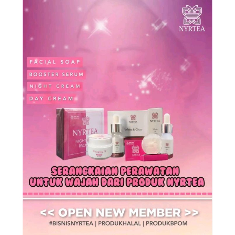 PAKET SKINCARE GLOWING NYRTEA|| BPOM|| HALAL|| MUI