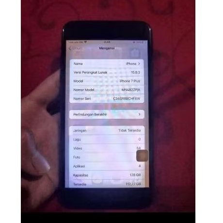 iPhone 7plus 128 GB minus