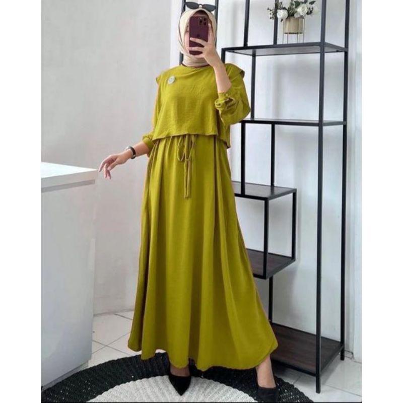 Baju Gamis Dress Muslim  crinkle airflow