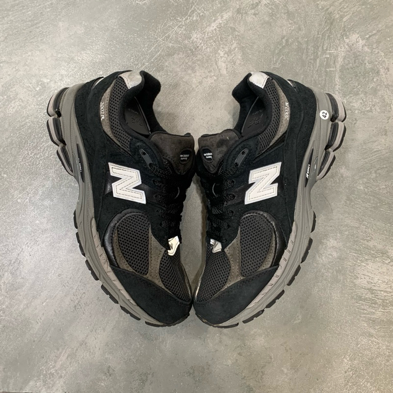 New Balance 2002R Black Dark Grey White Second