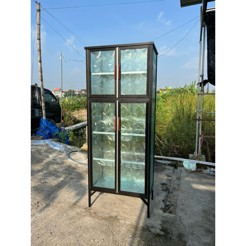 Rak Piring Kaca Minimalis Rak piring aluminium minimalis rak piring serbaguna lemari kaca lemari alu
