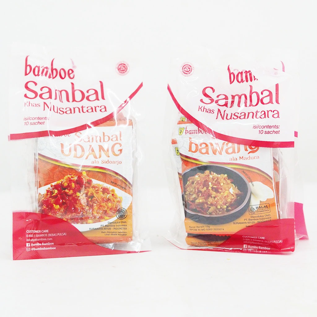 

Bamboe Sambal Sachet Khas Nusantara - Isi 10 Sachet