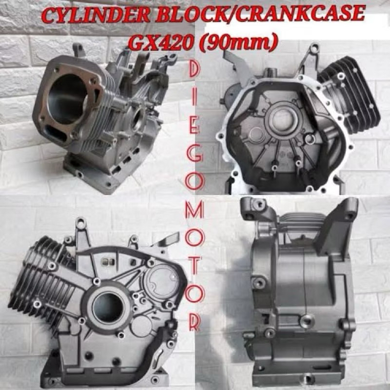 GX420 Cylinder Blok Crankcase Bodi Mesin Penggerak Dan Genset 90mm 7000Watt 8000Watt