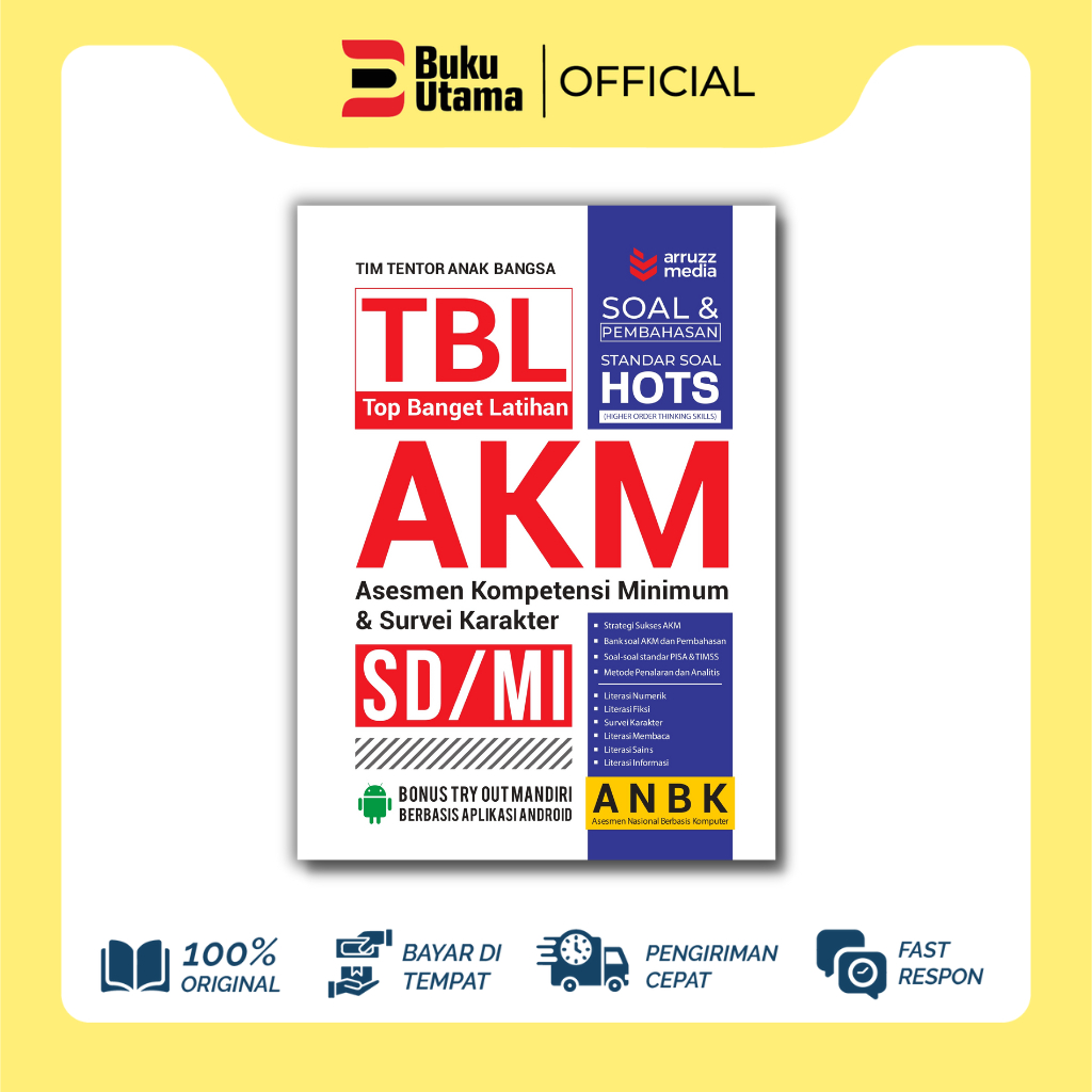 TERBARU 2022 BUKU TOP BANGET LATIHAN AKM ASESMEN NASIONAL SD/ AKM SD TAHUN 2022/ ARRUZZMEDIA