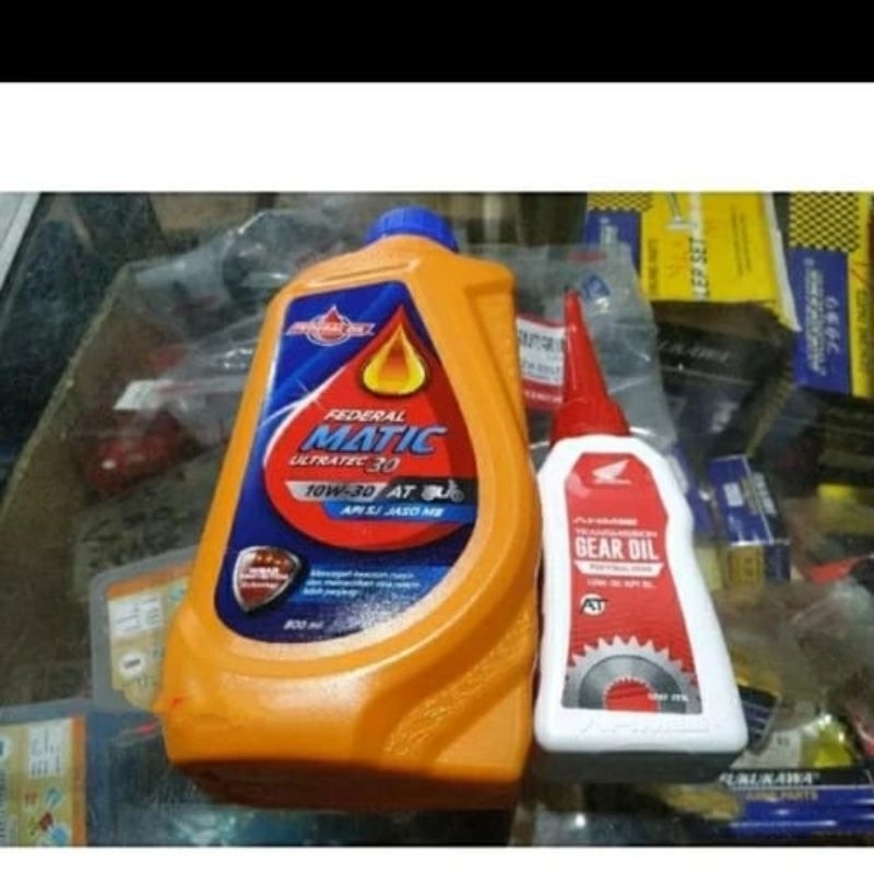 OLI MESIN FEDERAL MATIC+OLI GARDAN AHM HONDA, BARANG 100% ASLI