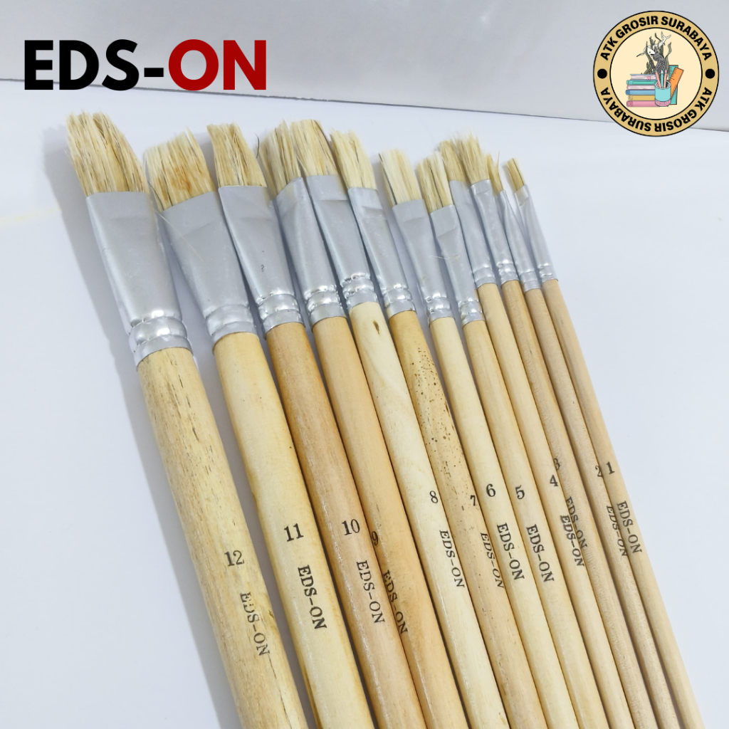 

EDS-ON Kuas Lukis Cat Acrylic Bulu Putih No 1-12 - SATUAN