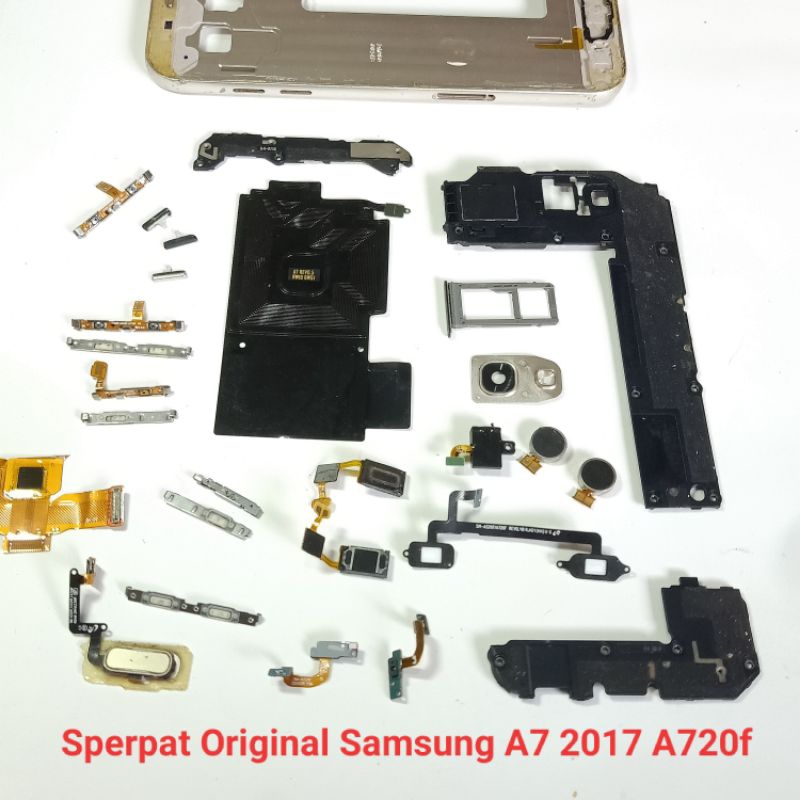 Sparepart Samsung A7 2017 / A720 / A720f Original Copotan  fleksibel NFC  Buzer plus tutup mesin ten