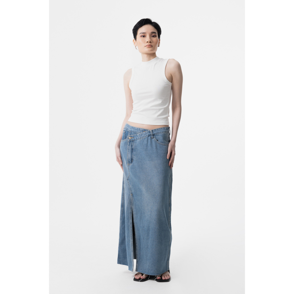 ODIVA Rea Rok Maxi Jeans | Rok Denim Jins Panjang Wanita