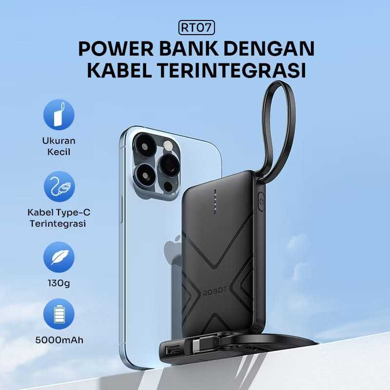 ROBOT POWERBANK MINI 5000MAH 18W RT07