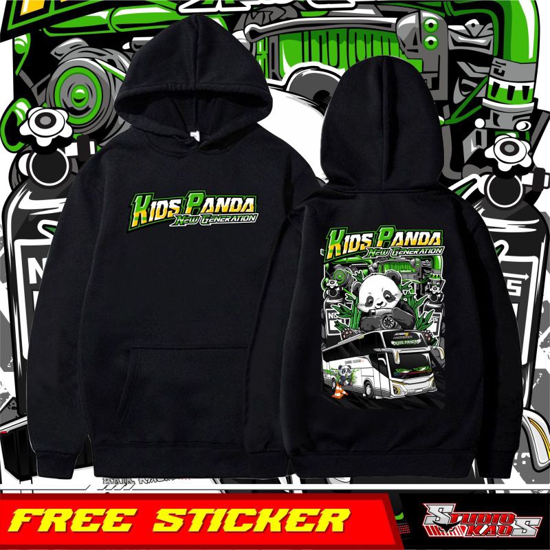 (free sticker + ganci)COD HOODIE BUSMANIA KIDS PANDA BAIK RASA