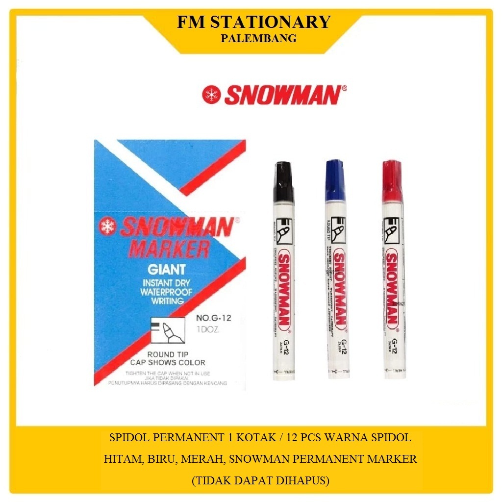Spidol snowman Permanen (1 kotak )