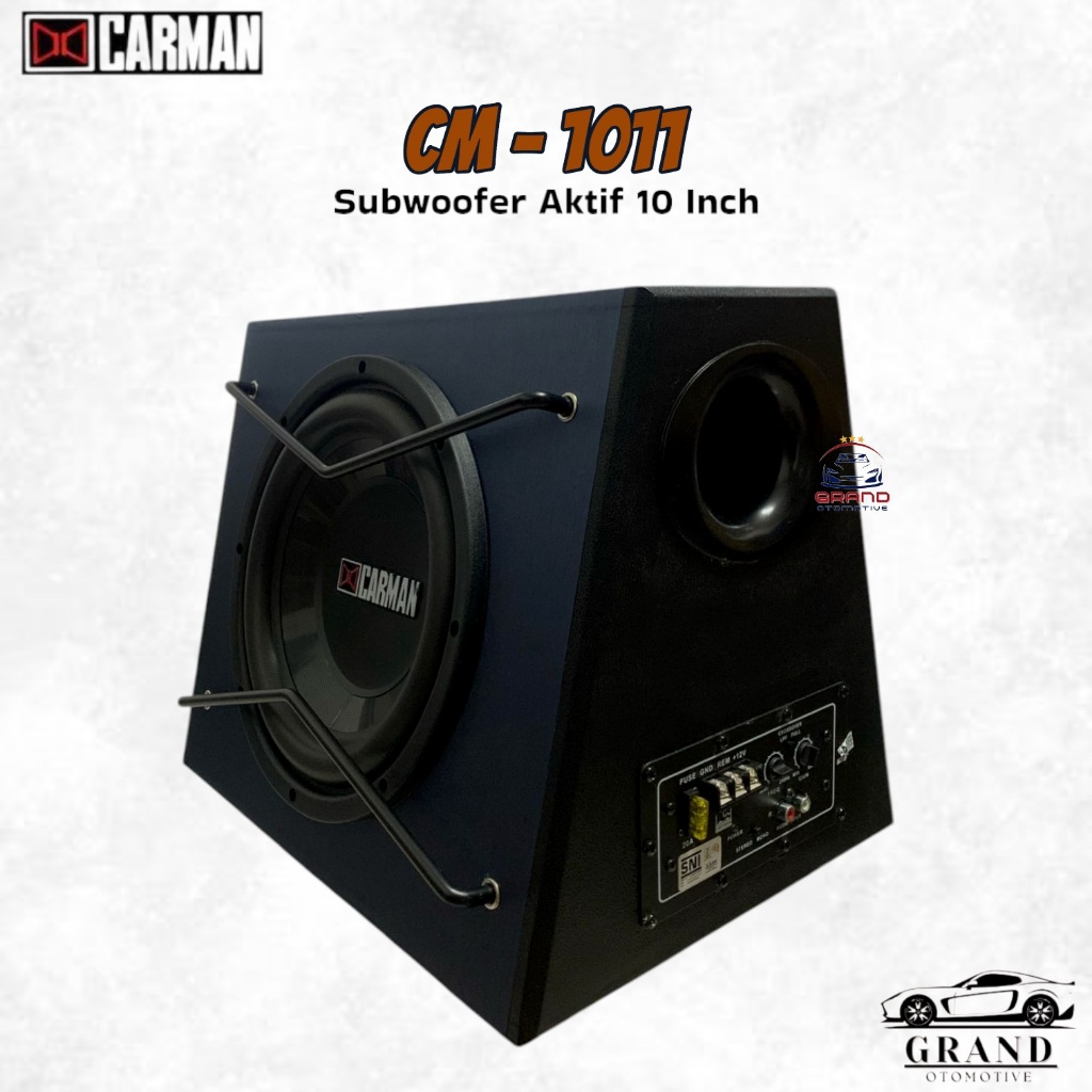 SUBWOOFER AKTIF 10 INCH BASSTUBE CARMAN CM-1011 SPEAKER MOBIL