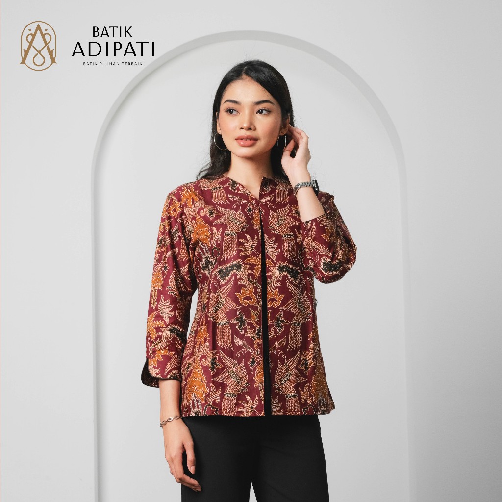 Batik Adipati Wanita Blouse Canary