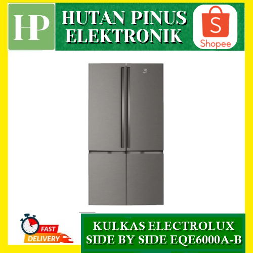 KULKAS SIDE BY SIDE ELECTROLUX EQE6000A-B 541 L INVERTER KOMPRESOR