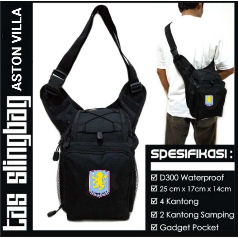 tas slingbag slempang aston villa