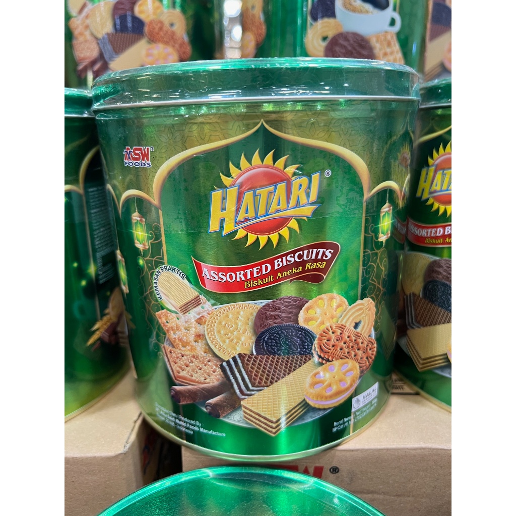 Hatari Assorted Biscuits Kaleng Bulat 300 gr