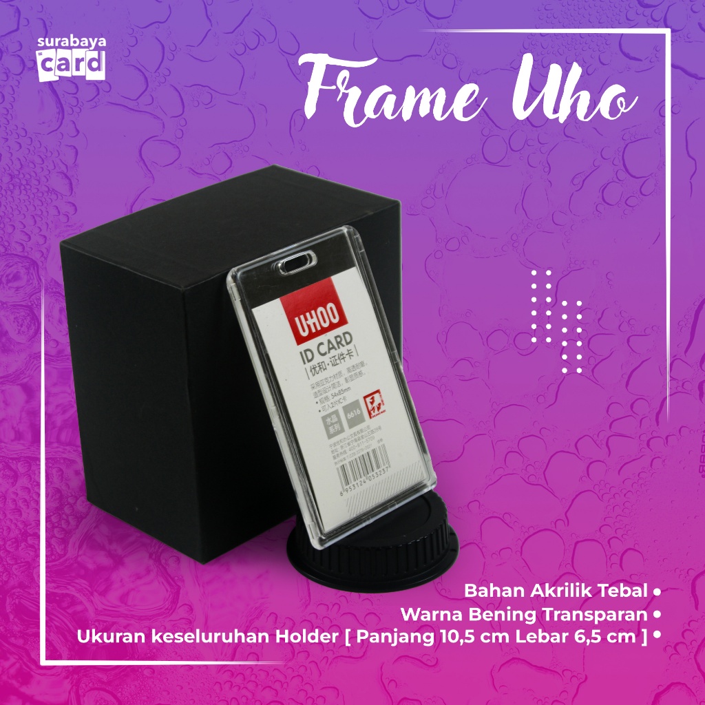 

Card holder Acrylic Bening Transparan Badge ID Card casing Kartu pegawai akrilik UHOO 6024