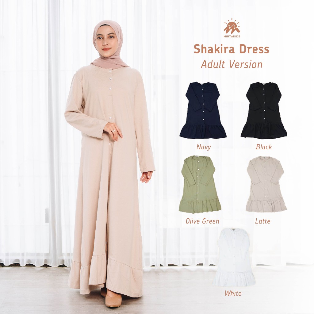Mirtakids Dewasa Dress Shakira | Katun Combed Premium 24s