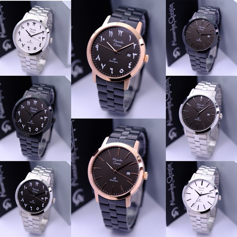JAM TANGAN PRIA ALEXANDRE CHRISTIE AC 1007 AC1007 RANTAI READY BEBERAPA WARNA ORIGINAL