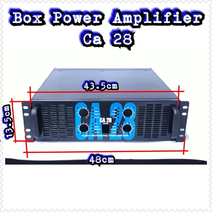 BOX POWER AMPLIFIER CA28 4CH PLUS PANEL PCB DAN POWER SUPPLY Dng4knop