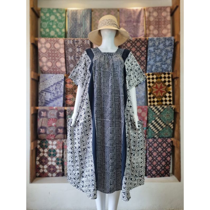 WULU BATIK Daster Lowo BENJI Dada Karet Ld 140 Pb 115 Rayon Premium Candi Mekar Jumbo Non Busui Home