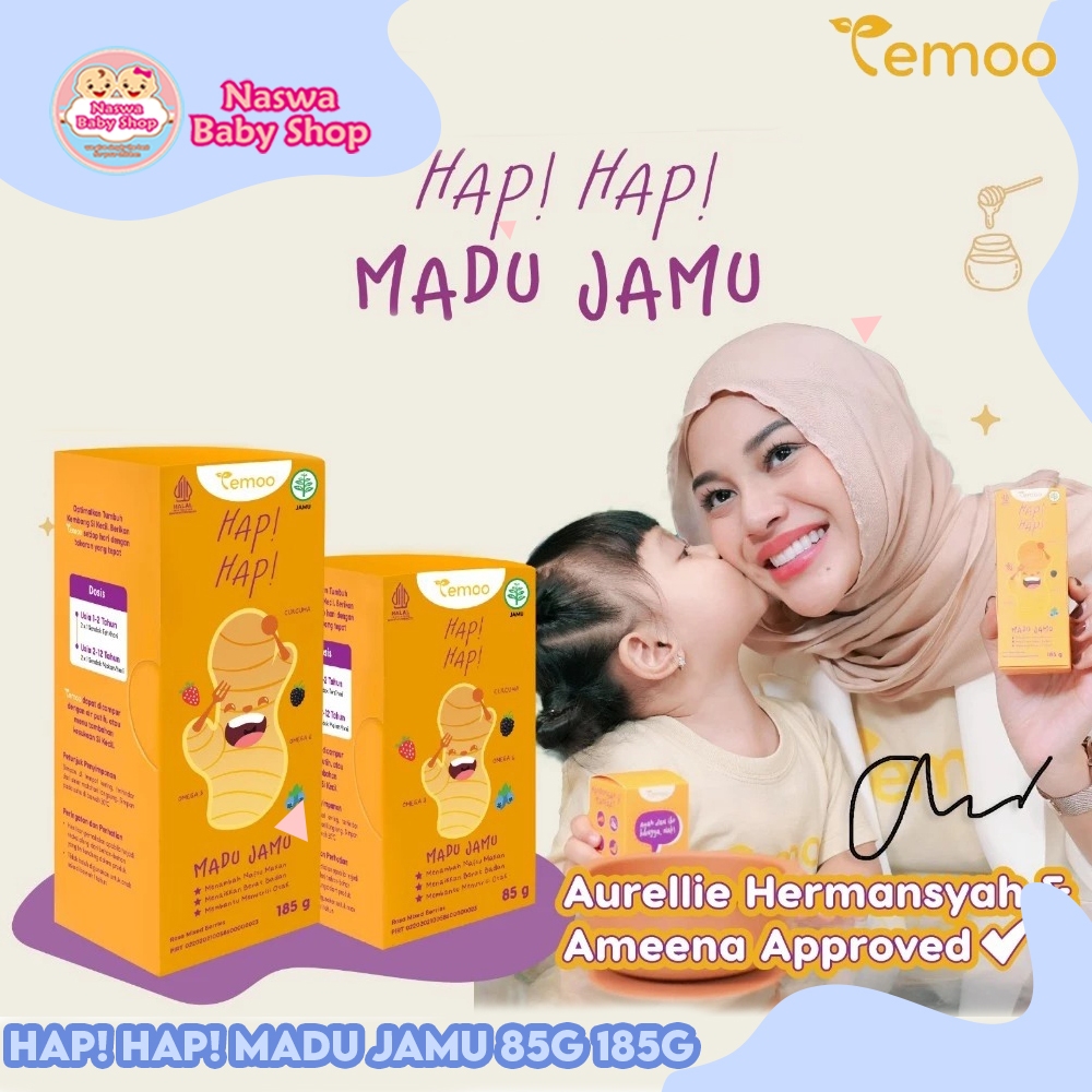 

Temoo Hap Hap Madu Jamu Vitamin Penggemuk Badan Anak & Vitamin Otak Anak Cerdas Daya Ingat 85g 185g