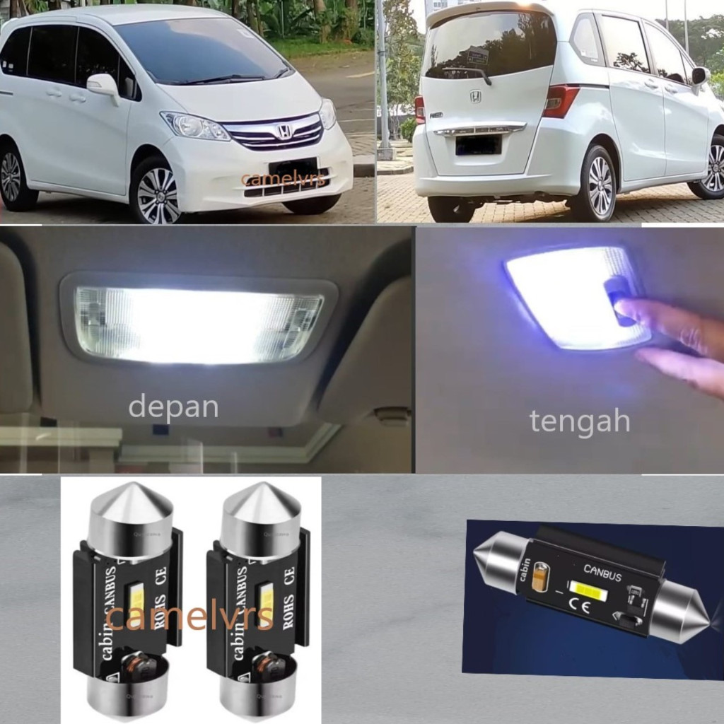 Bohlam Plafon Lampu kabin LED Putih Honda Freed
