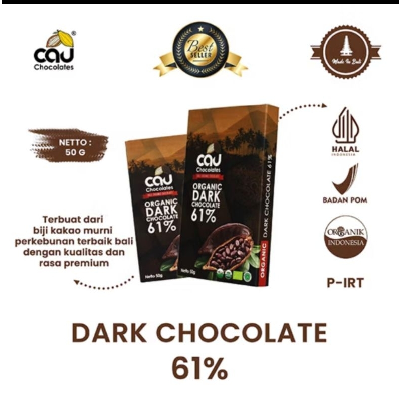 

Cau Organic Dark Chocolate Single Pack 50gr/ Multypack 250gr