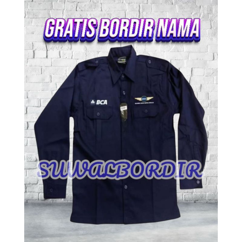 KEMEJA BCA LENGAN PANJANG TERBARU SERAGAM BCA ATASAN BAJU BCA KEMEJA BANK BCA
