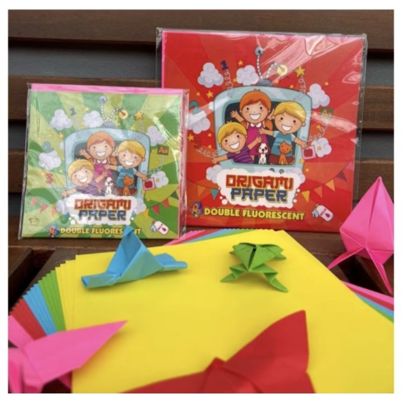 

Kertas Origami Kertas Lipat Warna Dua Sisi untuk Kerajinan Craft Tugas Sekolah DIY Prakarya