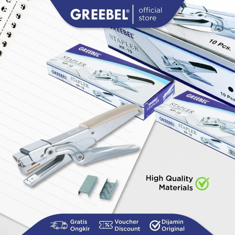 

Hekter Stapler Staples Greebel HP-10 Hecter Pengokot Necis Jepretan