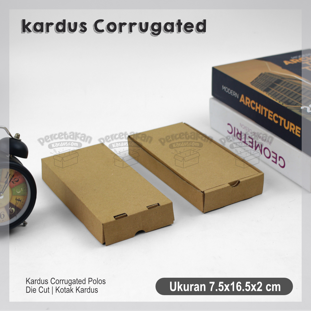 

kardus corrugated 7.5x16.5x2 cm | Die Cut | Kotak Karton | Box Packing Souvenir Pizza