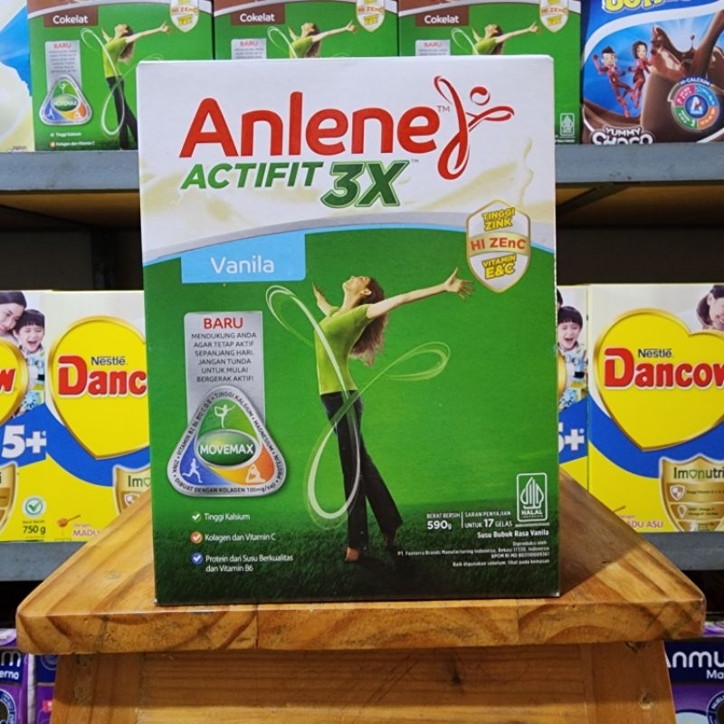 

PROMO!!! Anlene Actifit 3× Susu Bubuk Dewasa Vanila 590gr TERMURAH
