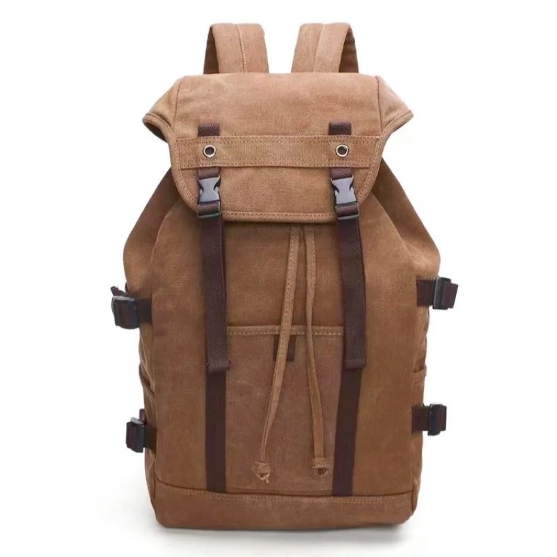 Ransel backpack serut pria wanita, tas kerja, tas ransel outdoor kanvas #9301