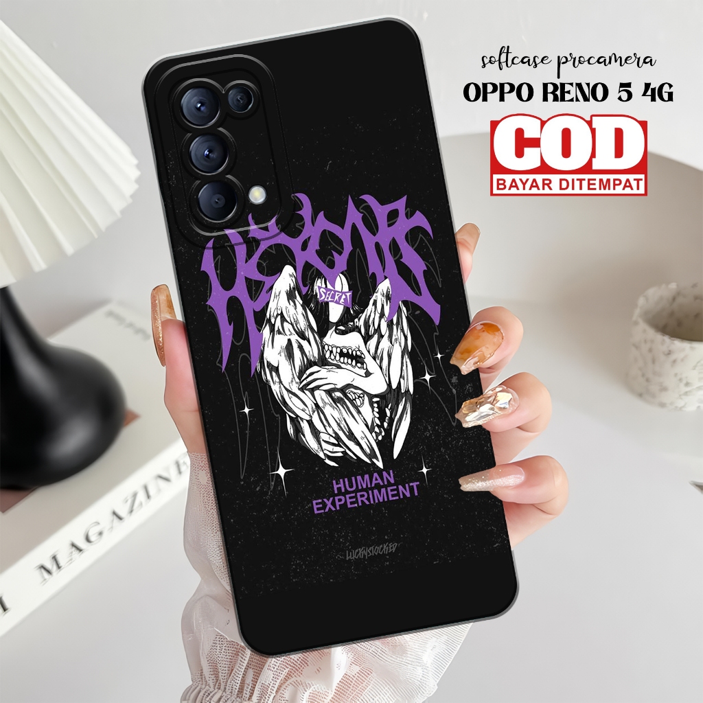 Softcase cocok untuk type Oppo Reno 5 4G Reno 4F Reno 6 Reno 7 Reno 8 Motif Band Metal - Case Murah 